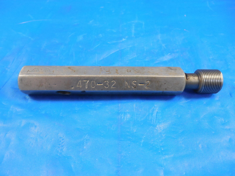 .470 32 NS 2 THREAD PLUG GAGE 0.470 NO GO ONLY P.D. = .4533 QUALITY INSPECTION