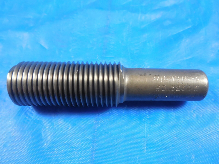9/16 18 NF 3 SET THREAD PLUG GAGE .5625 NO GO ONLY P.D. = .5234 INSPECTION TOOL