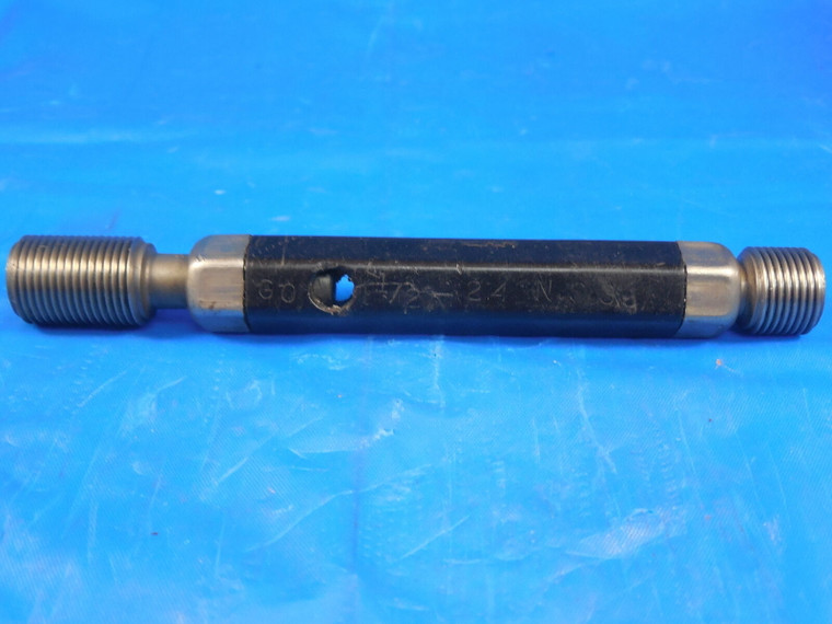 1/2 24 NS 3 THREAD PLUG GAGE .500 GO NO GO P.D.'S = .4729 & .4755 INSPECTION