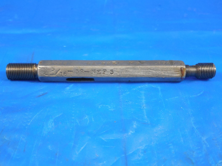 5/16 32 NEF 3 THREAD PLUG GAGE .3125 GO NO GO P.D.'S = 2922 & .2945 INSPECTION