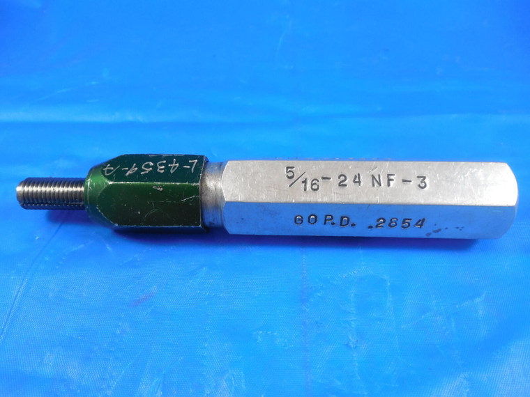 5/16 24 NF 3 THREAD PLUG GAGE .3125 GO ONLY P.D. = .2854 2B OR 3B