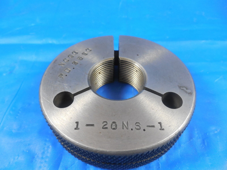 1" 20 NS 1 THREAD RING GAGE 1.0 NO GO ONLY P.D. = .9590 QUALITY INSPECTION TOOL