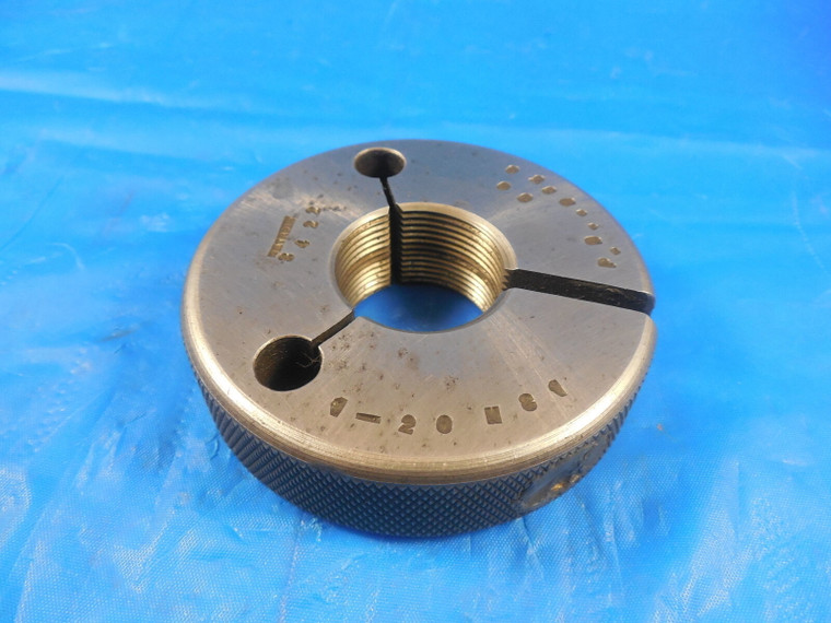 1" 20 NS 1 THREAD RING GAGE 1.0 GO ONLY P.D. = .9650 QUALITY INSPECTION TOOL