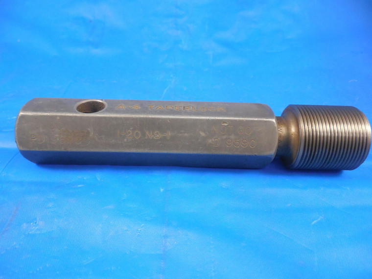 1" 20 NS 1 THREAD PLUG GAGE 1.00 NO GO ONLY P.D.= .9590 QUALITY INSPECTION TOOL