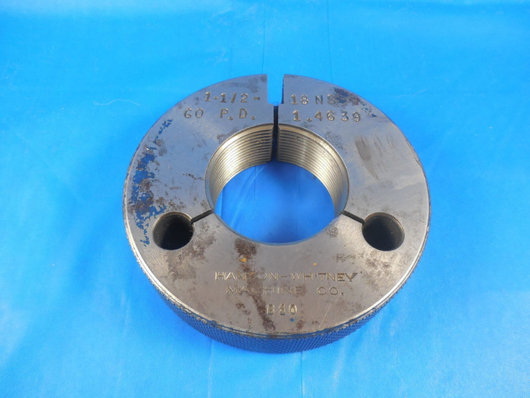 1 1/2 18 NS THREAD RING GAGE 1.5 GO ONLY P.D. = 1.4639 QUALITY TOOLS 1 1/2-18