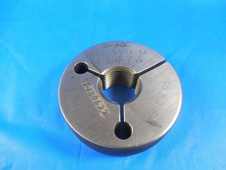 7/8 14 USF 3A THREAD RING GAGE .875 GO ONLY P.D. = .8276 QUALITY 7/8-14 USF-3A