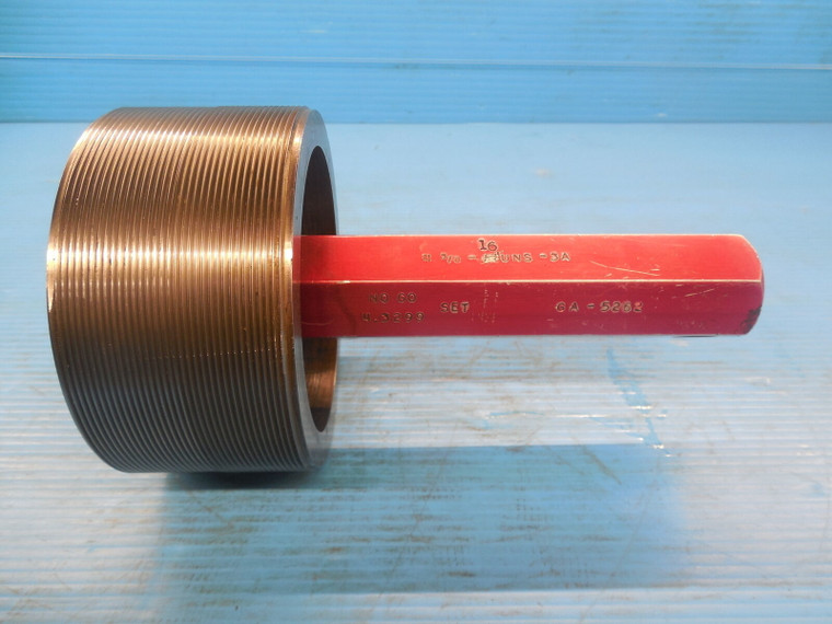 4 3/8 16 UNS 3A SET THREAD PLUG GAGE 4.375 NO GO ONLY P.D. = 4.3299 INSPECTION