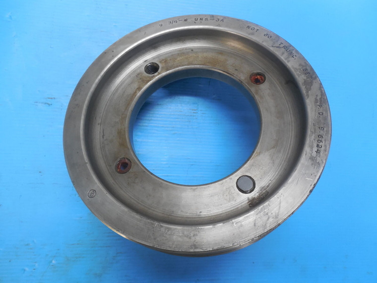 9 3/4 8 UNS 3A TRUNCATED SET THREAD PLUG GAGE 9.75 NO GO ONLY P.D. = 9.6624