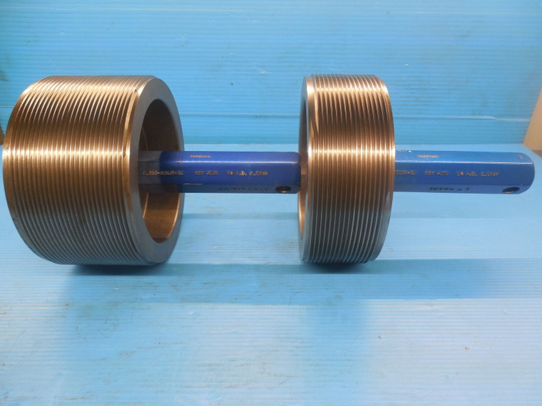 6 1/4 8 UNJS 3A SET THREAD PLUG GAGE 6.25 GO NO GO P.D.'S = 6.1688 & 6.1627 TOOL