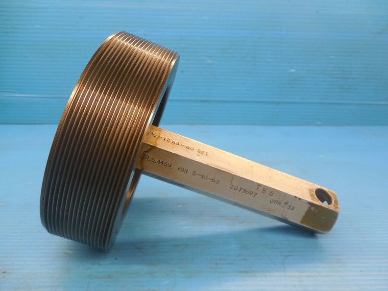 5 1/2 12 N 3 SET THREAD PLUG GAGE 5.5 GO ONLY P.D. = 5.4459 INSPECTION TOOL N-3