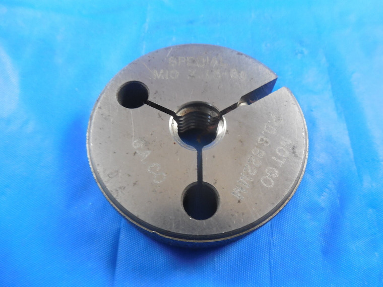 M10 X 1.5 6G SPECIAL METRIC THREAD RING GAGE 10.0 NO GO ONLY P.D. = 8.822 TOOL