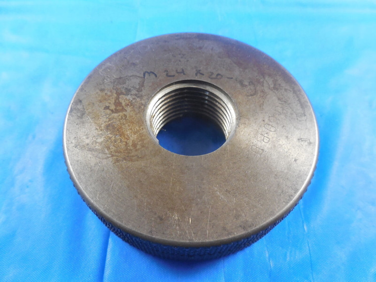 M24 X 2.0 6g METRIC SOLID THREAD RING GAGE 24.0 NO GO ONLY P.D. = 22.493 TOOLS