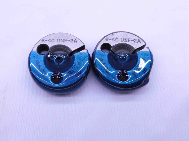 6 40 UNF 2A THREAD RING GAGES #6 .138 .1380 GO NO GO P.D.'S = .1210 & .1184 - NG0878BU