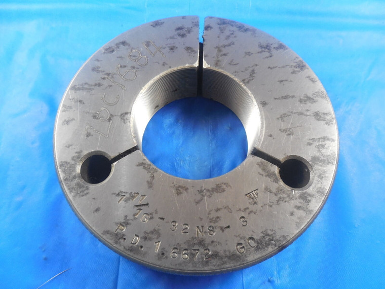 1 11/16 32 NS 3 THREAD RING GAGE 1.6875 GO ONLY P.D. = 1.6672 INSPECTION NS-3