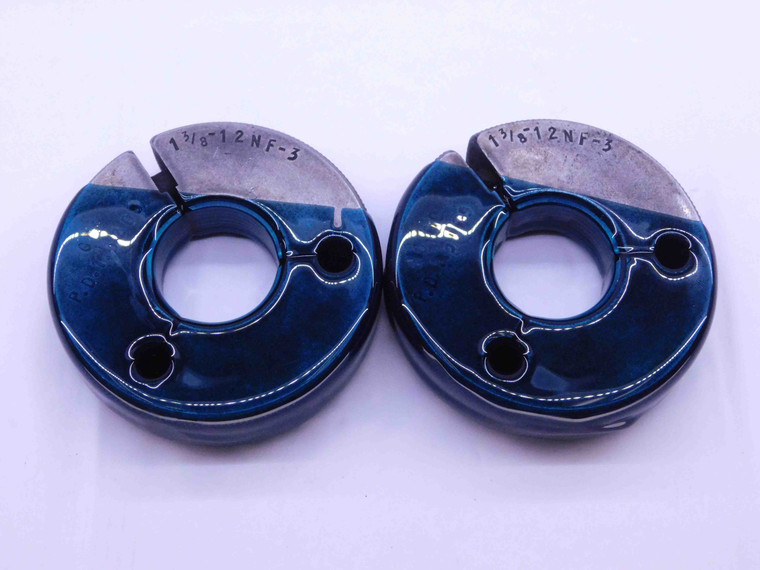 1 3/8 12 NF 3 THREAD RING GAGES 1.375 GO NO GO P.D.'S = 1.3209 & 1.3169 UNF-3 - NG0934BU