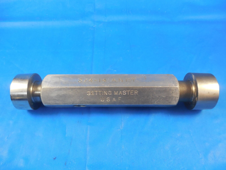 3/4 14 ANPT SETTING MASTER PIPE THREAD PLUG GAGE .750 A.N.P.T. INSPECTION TOOLS