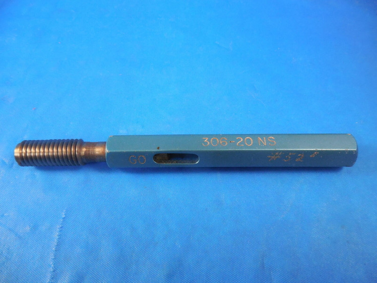 .306 20 NS SET THREAD PLUG GAGE 0.306 GO ONLY P.D. = .2825 QUALITY INSPECTION