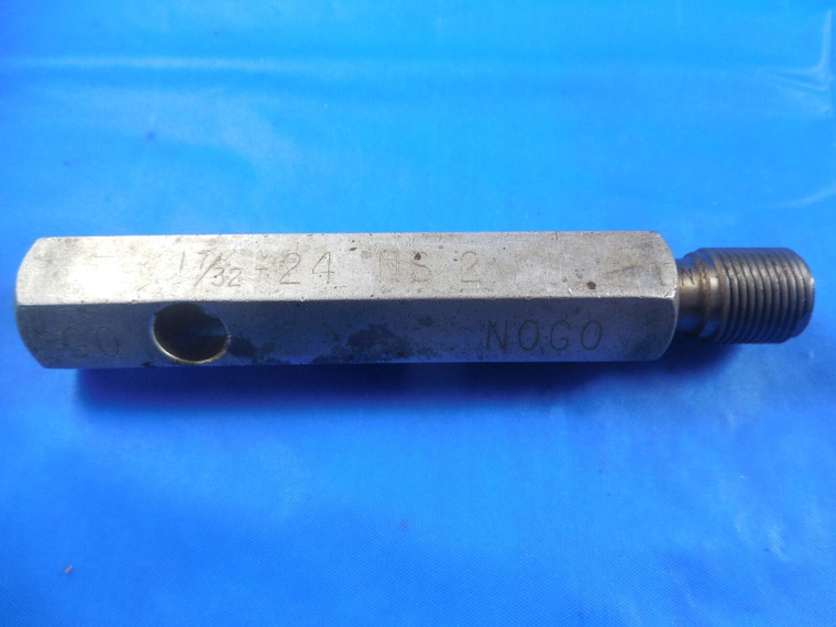 17/32 24 NS 2 THREAD PLUG GAGE .53125 NO GO ONLY P.D. = .5082 QUALITY INSPECTION