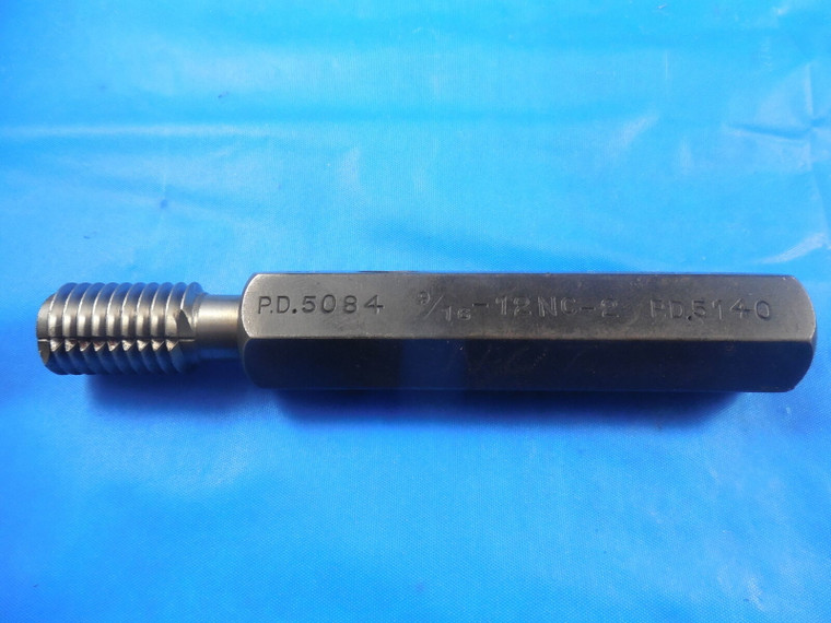 9/16 12 NC 2 THREAD PLUG GAGE .5625 GO ONLY P.D. = .5084 QUALITY 9/16-12 2B 3B