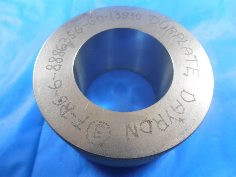 1.3930 SMOOTH PLAIN BORE RING GAGE 1.375 + .018 OVERSIZE 1 3/8 INSPECTION TOOLS