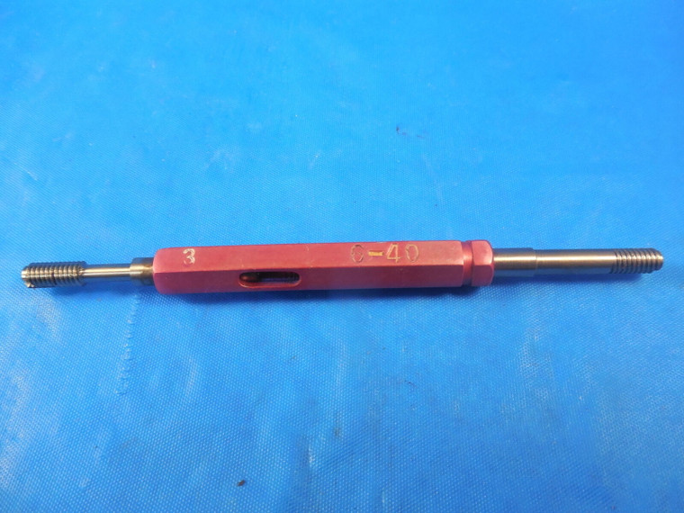 6 40 THREAD PLUG GAGE #6 .138 GO NO GO P.D.'S = .1233 & .1250 QUALITY INSPECTION