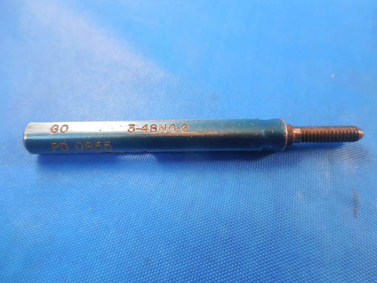 3 48 NC 2 SET THREAD PLUG GAGE #3 .099 GO ONLY P.D. = .0855 QUALITY INSPECTION