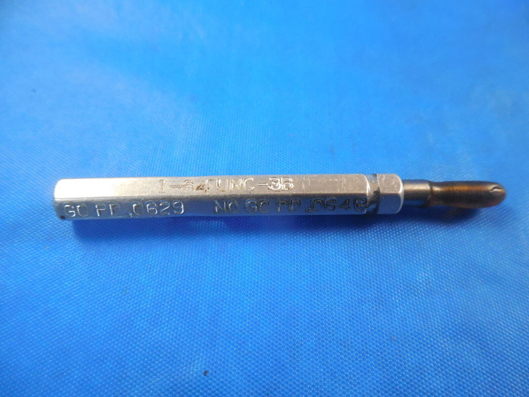 1 64 UNC 3B THREAD PLUG GAGE #1 .073 NO GO ONLY P.D. = .0648 QUALITY INSPECTION