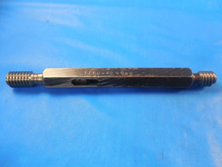 5/16 18 STUD THREAD PLUG GAGE .3125 GO NO GO P.D.'S = .2760 & .2765 INSPECTION
