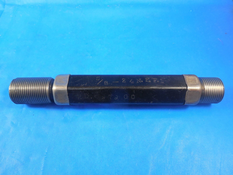 5/8 24 NEF 1 THREAD PLUG GAGE .625 GO NO GO P.D.'S = .5979 & .6036 INSPECTION