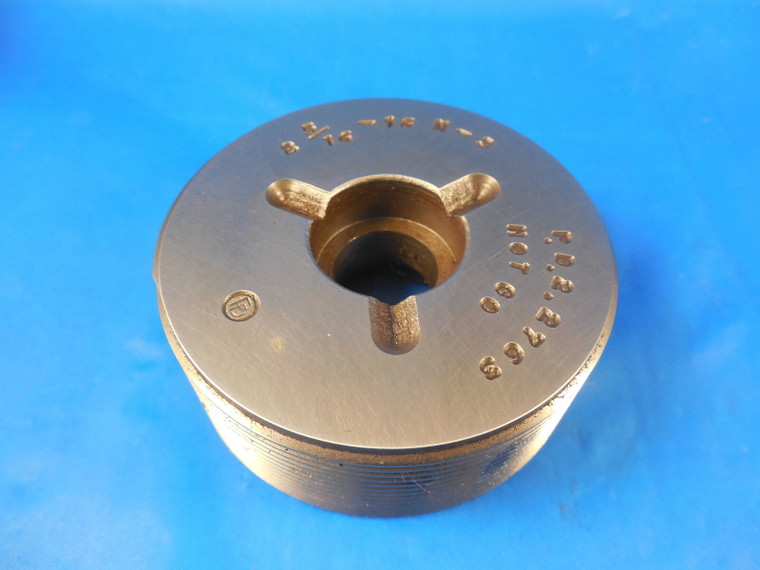 2 5/16 16 N 3 THREAD PLUG GAGE 2.3125 NO GO ONLY P.D. = 2.2763 QUALITY TOOLS