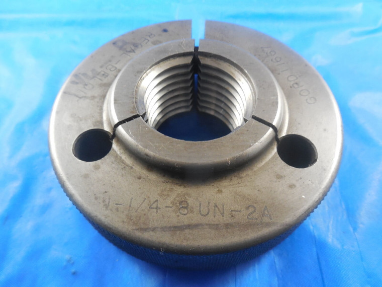 1 1/4 8 UN 2A THREAD RING GAGE 1.250 GO ONLY P.D. = 1.1667 QUALITY INSPECTION