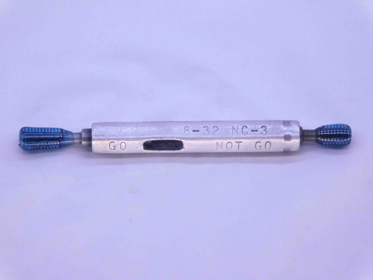 8 32 NC 3 THREAD PLUG GAGE #8 .164 .1640 GO NO GO P.D.'S = .1437 & .1456 UNC-3 - NG1604IP