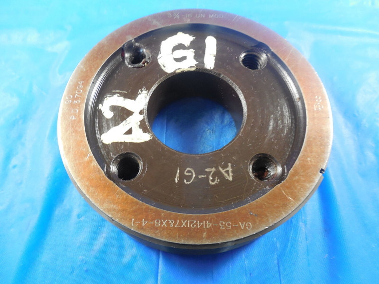 3 3/4 16 UN MODIFIED THREAD PLUG GAGE 3.75 GO ONLY P.D. = 3.7094 INSPECTION