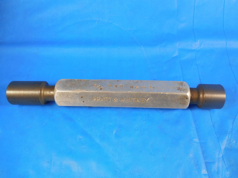 5/8 40 NS 1 THREAD PLUG GAGE .625 GO NO GO P.D.'S = .6088 & .6142 INSPECTION