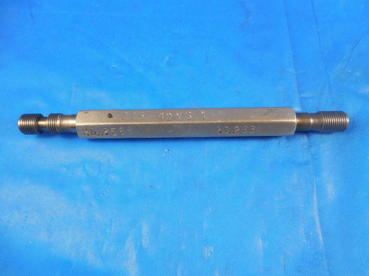 BUDGET .275 40 NS 1 THREAD PLUG GAGE 0.275-40 GO NO GO P.D.'S = .2588 & .2634