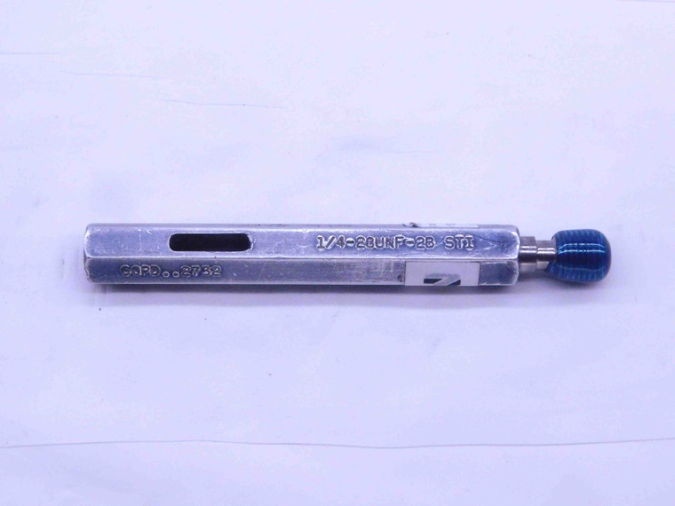 1/4 28 UNF 2B STI HELICOIL THREAD PLUG GAGE .25 .250 NO GO ONLY P.D. = .2765 - NG1675BU