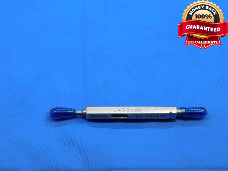 6 32 NC 2 THREAD PLUG GAGE #6 .138 .1380 GO NO GO P.D.'S = .1177 & .1204 UNC-2 - NG1676BU