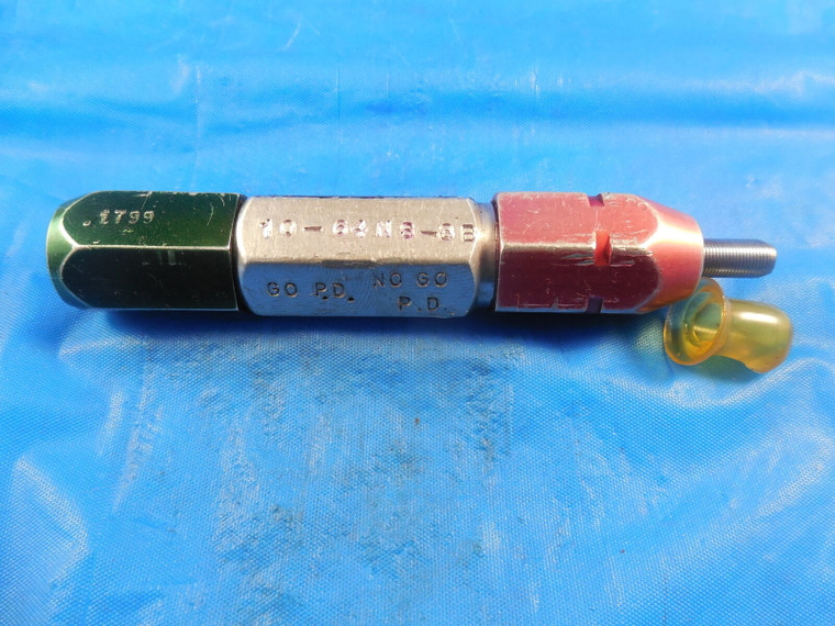10 64 NS 3B THREAD PLUG GAGE #10 .190 NO GO ONLY P.D. = .1822 QUALITY INSPECTION