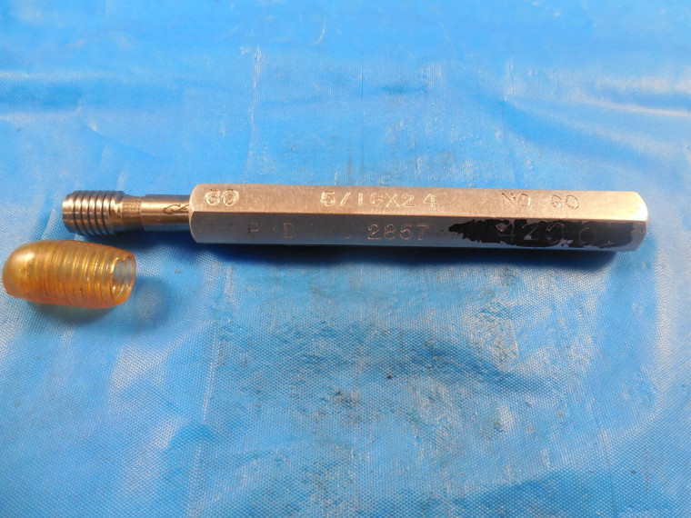 5/16 24 NF THREAD PLUG GAGE .3125 GO ONLY P.D. = .2857 QUALITY INSPECTION TOOLS