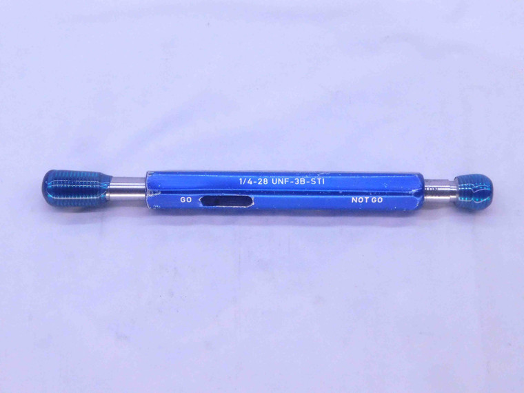 1/4 28 UNF 3B STI HELICOIL THREAD PLUG GAGE .25 GO NO GO P.D.'S = .2732 & .2754 - NG1919BU