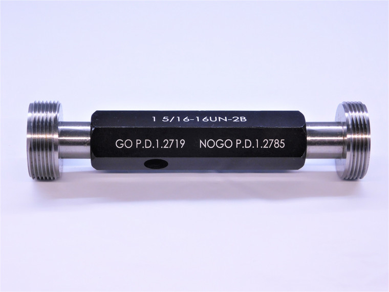 NEW 1 5/16 16 UN 2B THREAD PLUG GAGE 1.3125 GO NO GO P.D.'S= 1.2719 & 1.2785