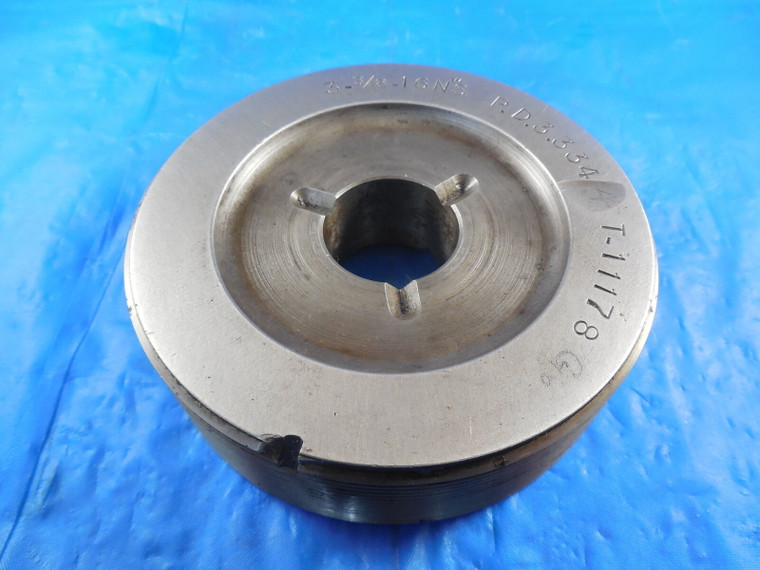 3 3/8 16 NS THREAD PLUG GAGE 3.375 GO ONLY P.D. = 3.3344 REVERSIBLE QUALITY