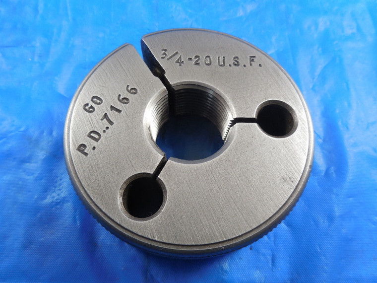 3/4 20 USF THREAD RING GAGE .75 GO ONLY P.D. = .7166 QUALITY INSPECTION TOOLS