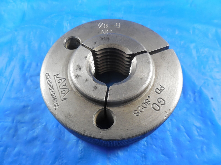 7/8 9 NC THREAD RING GAGE .875 GO ONLY P.D. = .8028 QUALITY INSPECTION TOOLS