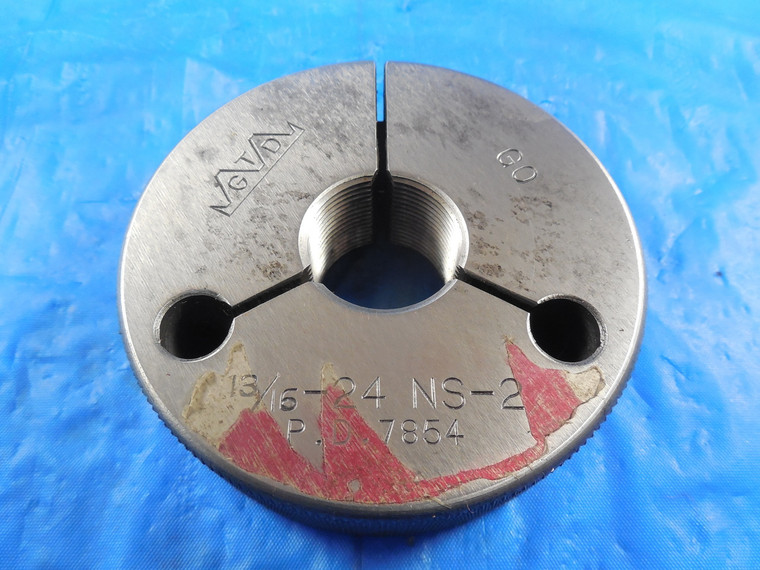13/16 24 NS 2 THREAD RING GAGE .8125 GO ONLY P.D. = .7854 QUALITY INSPECTION