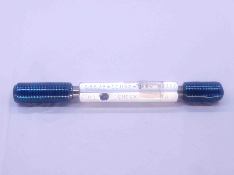 5/8 11 UNC 2A SET THREAD PLUG GAGE .625 .6250 GO NO GO P.D.'S = .5644 & .5589 - NG2185YP