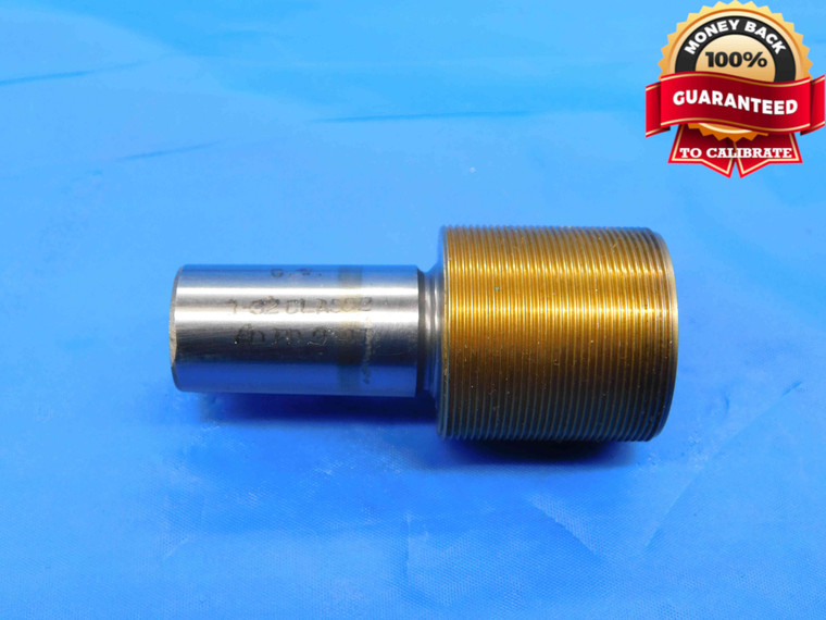 1" 32 UN TiN COATED THREAD PLUG GAGE 1.0 1.00 GO ONLY P.D. = .9797 2B OR 3B - NG2216YP