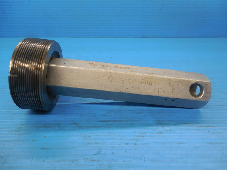 2 5/8 16 N 1B THREAD PLUG GAGE 2.625 GO ONLY P.D. = 2.5844 QUALITY INSPECTION