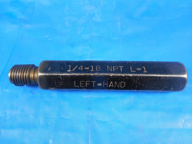 1/4 18 NPT L1 LEFT HAND PIPE THREAD PLUG GAGE .25 N.P.T. L-1 QUALITY INSPECTION