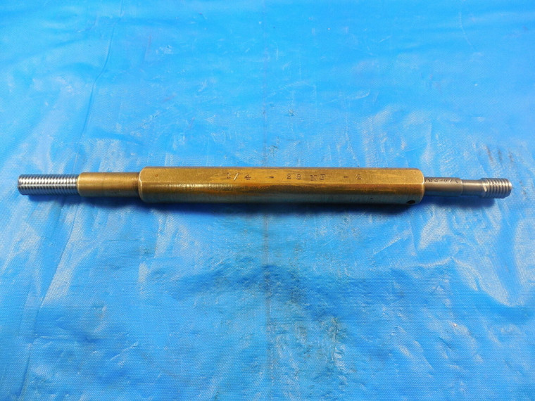 1/4 28 NF 2 THREAD PLUG GAGE .25 NO GO P.D. = .2299 QUALITY INSPECTION TOOLS